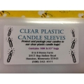 Clear Plastic Candle Sleeves 3"x15"